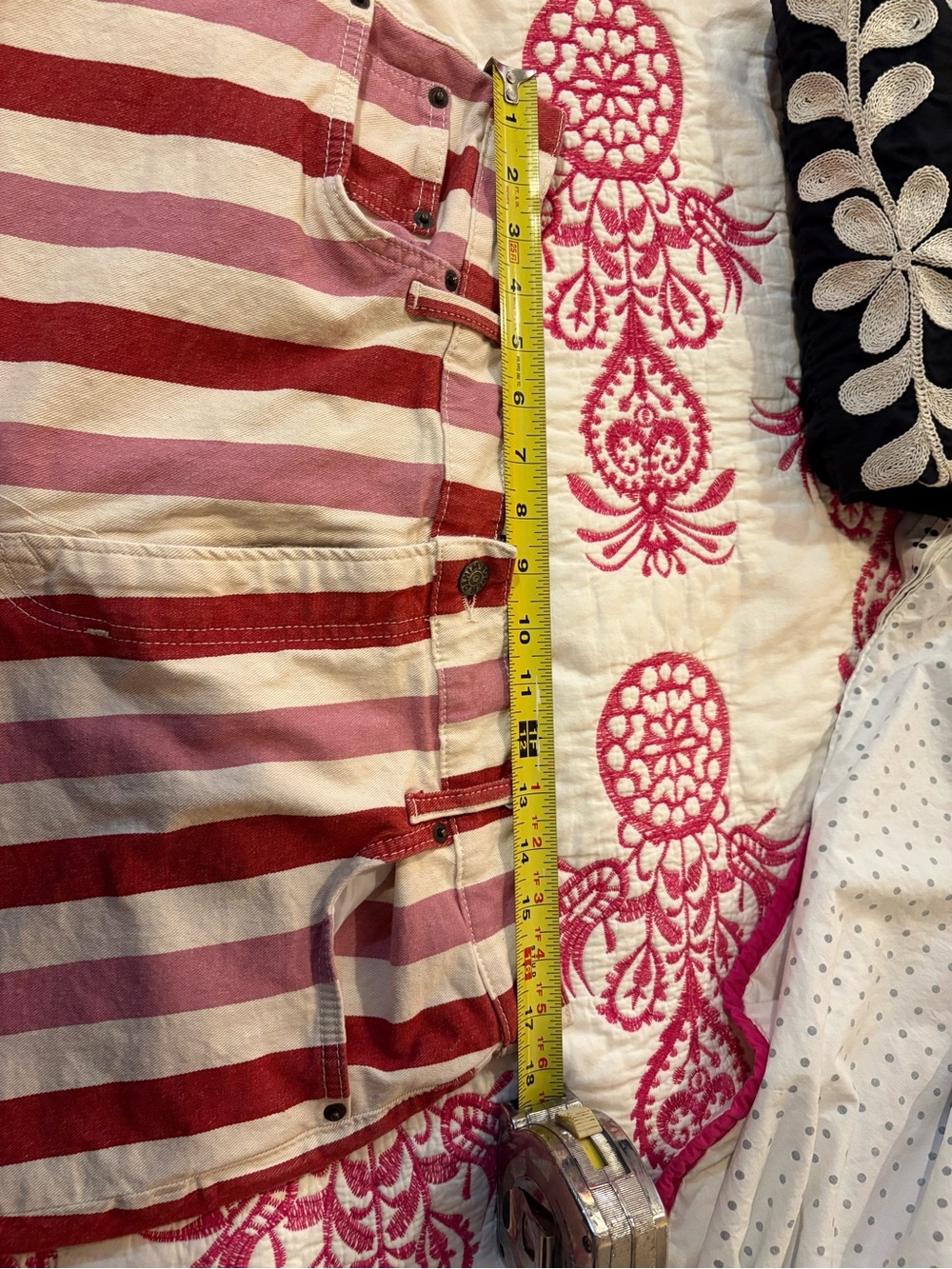 Boden Red and Pink Vertical Stripe Straight-Leg Pants - Picture 13 of 14